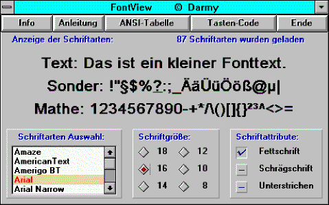 Zum DOWNLOAD FontView