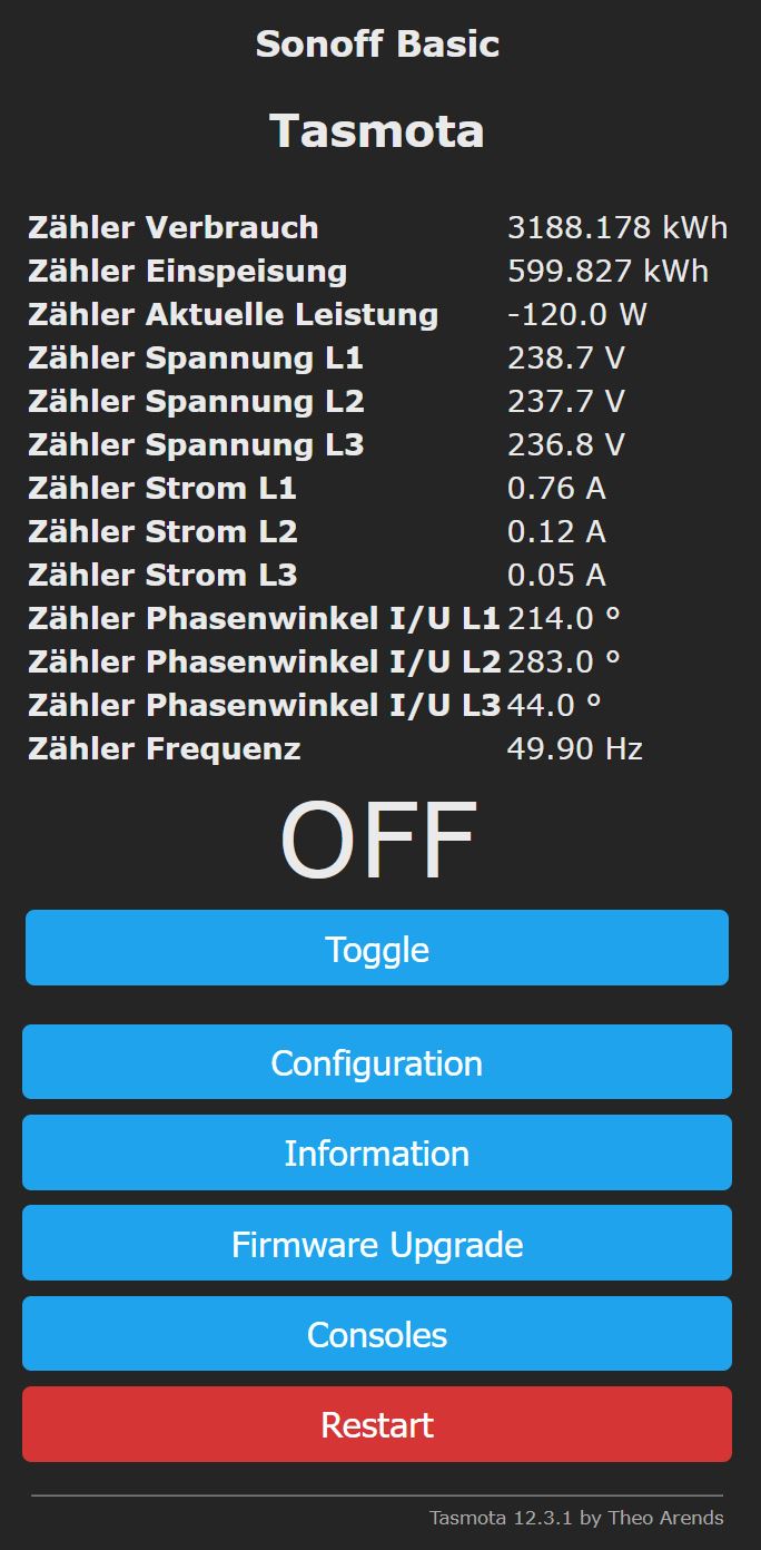 Solaranlage speist ein